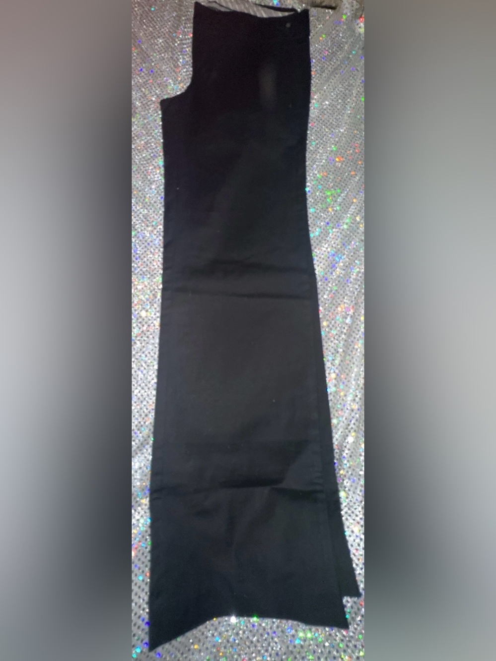 GAP Black hip slung fit flared leg trousers pants 8 TALL LNC